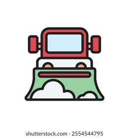 Winter Snowplow Icon Vector Illustration