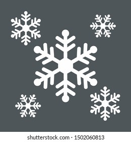 Winter snowsnowflakes quality vector illustration cut