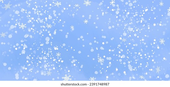 Winter snowy abstract vector background for banner, poster, wallpaper, greeting card, advertising