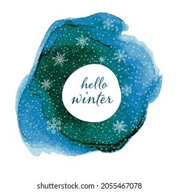 Winter snowy abstraction. Hello winter. Vector illustration
