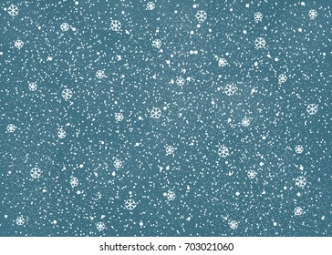 Winter Snowy Background fill with snow and snowflakes. Winter, Merry Christmas collection