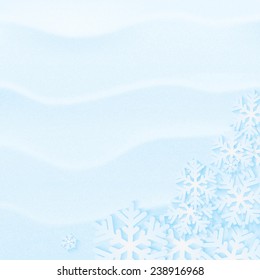 Winter snowy background with place for your text 