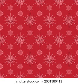 Winterschneewein, nahtloses Muster, kristallsymmetrische Schneeflocke für Design