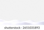 Winter Snowy Landscape with Transparent Background for Seasonal Designs