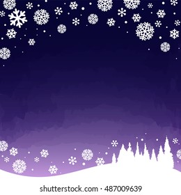 winter snowy night
