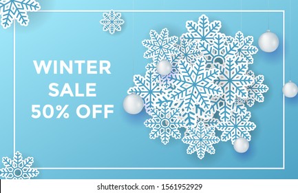 Winter winter Social media post design template illustration