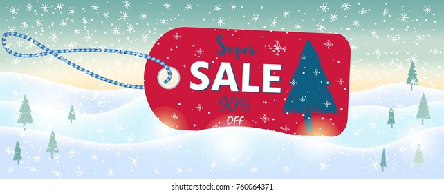 Winter social media sale banners and ads, web template collection.  Christmas vector illustration for mobile website posters, email and newsletter designs, promotional material