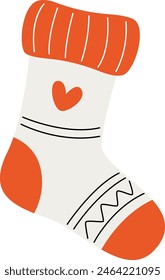 Winter Sock Clothes Vector Illustration