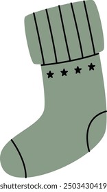 Winter Sock Wear Vector Illustration