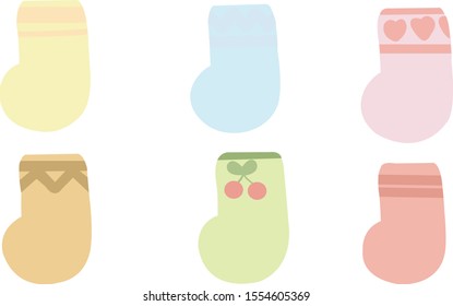 Winter socks And to decorate at Christmas  vector set