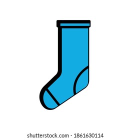 Winter socks flat icon. winter symbol. simple design editable. design vector illustration