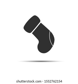 Winter socks icon. Christmas icons with glyph style.