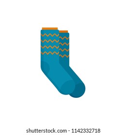 Winter socks icon. Flat illustration of winter socks vector icon for web isolated on white