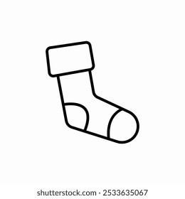 winter socks icon sign vector