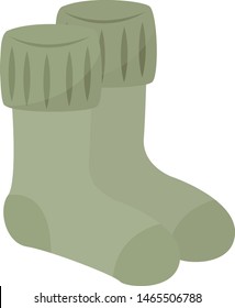 Winter socks, illustration, vector on white background.