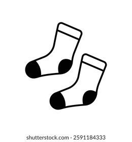 Winter Socks vector icon stock illustration