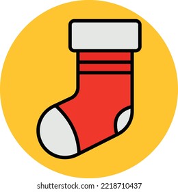 Winter socks Vector Icon which is suitable for commercial work and easily modify or edit it
