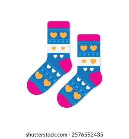 Winter Socks Vector Illustration – Cozy, Warm, Fashionable Clipart for Seasonal Designs