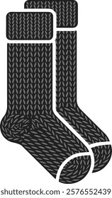Winter Socks Vector Illustration – Cozy, Warm, Fashionable Clipart for Seasonal Designs