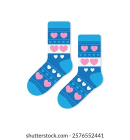 Winter Socks Vector Illustration – Cozy, Warm, Fashionable Clipart for Seasonal Designs