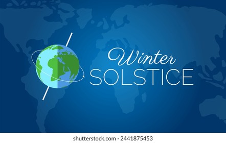 Winter Solstice Blue Background Illustration