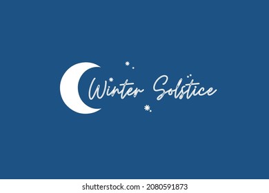 winter solstice celebration banner or flyer or illustration