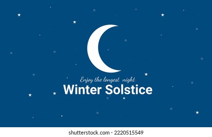 winter solstice celebration banner or flyer or illustration