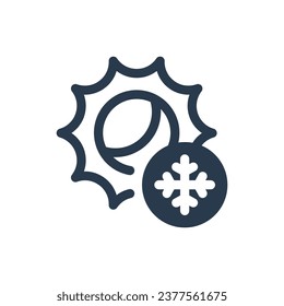 Winter Solstice Celebration Vector Icon Illustration