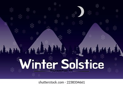 Winter solstice day December 22 background image eps.10. 