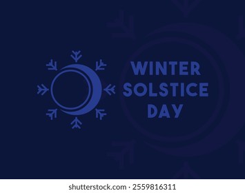 Winter Solstice Day. Flat design vector. Eps 10.