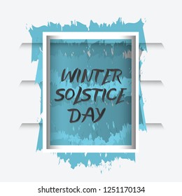 Winter Solstice Day Frame Decoration. Background, Banner, Poster. Vector Illustration Eps 10