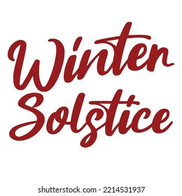 winter solstice day. red text on white backgound