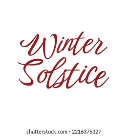 winter solstice day. red text on white backgound