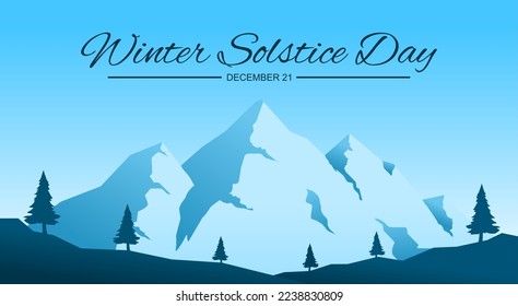 Winter Solstice Day theme. Vector illustration. Suitable for Poster, Banners, background and greeting card.