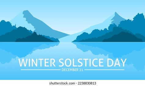 Winter Solstice Day theme. Vector illustration. Suitable for Poster, Banners, background and greeting card.