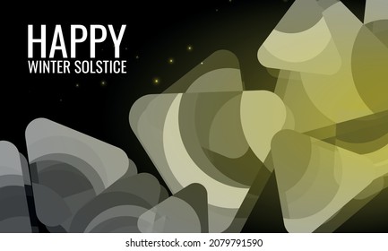 Winter Solstice. Design suitable for greeting card poster and banner