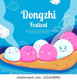 Winter solstice dongzhi festival vector illustration