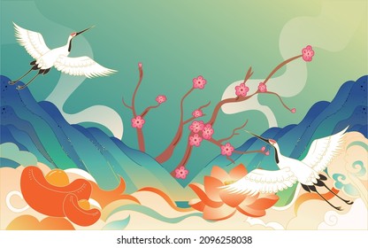 Winter solstice eating dumplings national tide illustration spring festival food catering event poster