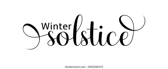 Winterlöcher-Handschrift. Moderne Brieffreundkalligraphie. Grußkarte, Weihnachten und Neujahr Phrase.  Modernes Pinselkalligrafie.Vektorgrafik-Webdesign einzeln auf weißem Hintergrund. eps10.