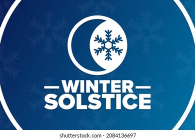 Winter Solstice. Holiday concept. Template for background, banner, card, poster with text inscription. Vector EPS10 illustration