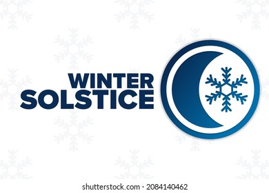 Winter Solstice. Holiday concept. Template for background, banner, card, poster with text inscription. Vector EPS10 illustration