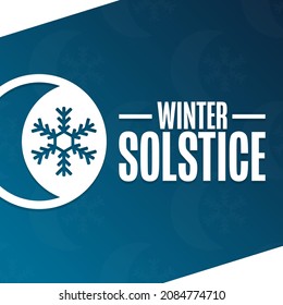 Winter Solstice. Holiday concept. Template for background, banner, card, poster with text inscription. Vector EPS10 illustration