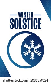 Winter Solstice. Holiday concept. Template for background, banner, card, poster with text inscription. Vector EPS10 illustration