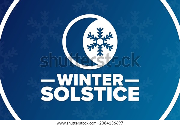 Winter Solstice. Holiday concept. Template\
for background, banner, card, poster with text inscription. Vector\
EPS10 illustration
