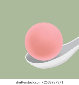 Winter Solstice Lantern Festival Tangyuan illustration. Translation: Traditional Chinese winter festival snack.