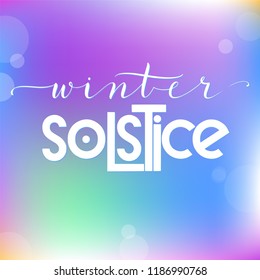 Winter solstice lettering. Elements for invitations, posters, greeting cards