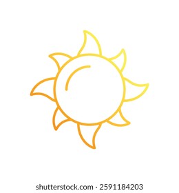 Winter solstice sun vector icon stock illustration