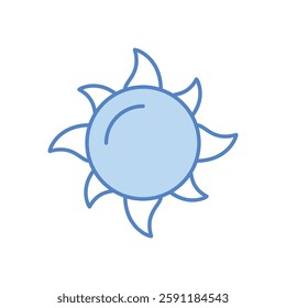 Winter solstice sun vector icon stock illustration