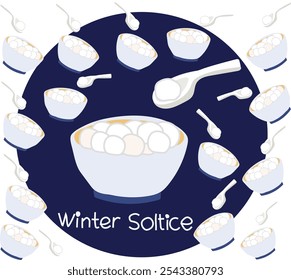 winter solstice Vector Design Illustration. Good for for banner, poster, greeting card, Element, party card, invitation, template, advertising, campaign, and social media.
