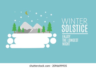 winter solstice vector illustration flat design